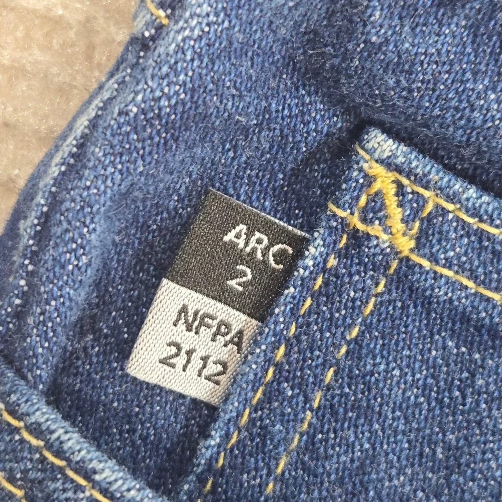 Carhartt Mens 40x32 Blue FR Flame Resistant Relaxed Straight Denim Work Pants‎